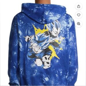 Dragon Ball Z Blue Tie-Dye Men's Hoodie size S